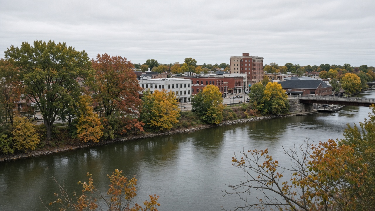Downtown Jackson and the river.
