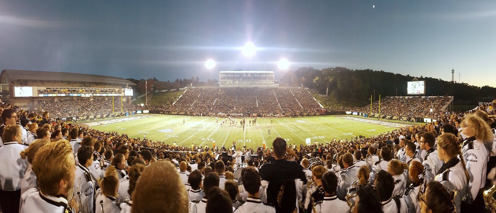 Waldo Stadium football field and stands in Kalamazoo.