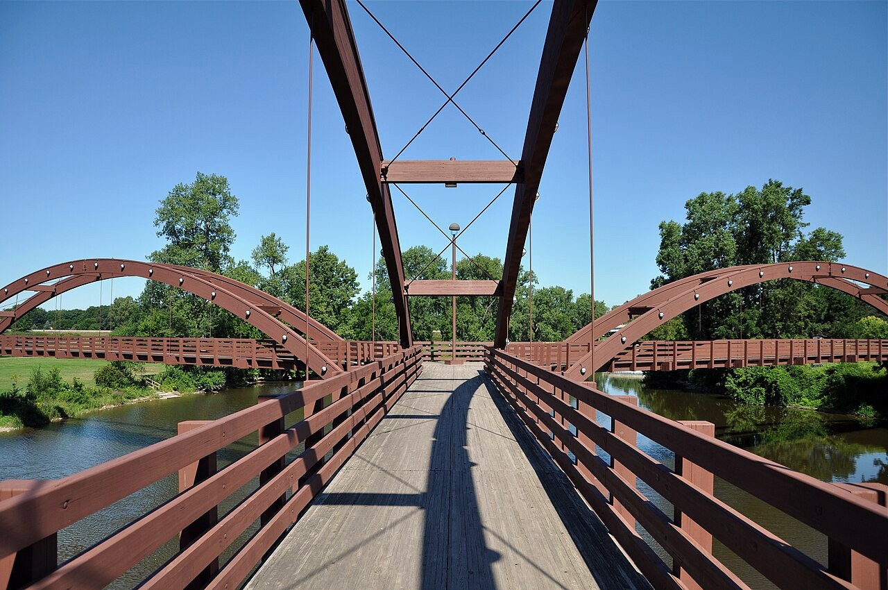 The Tridge and the river parks in Midland.
