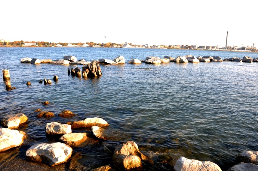 The St. Clair River and the Blue Water Bridge in Port Huron.