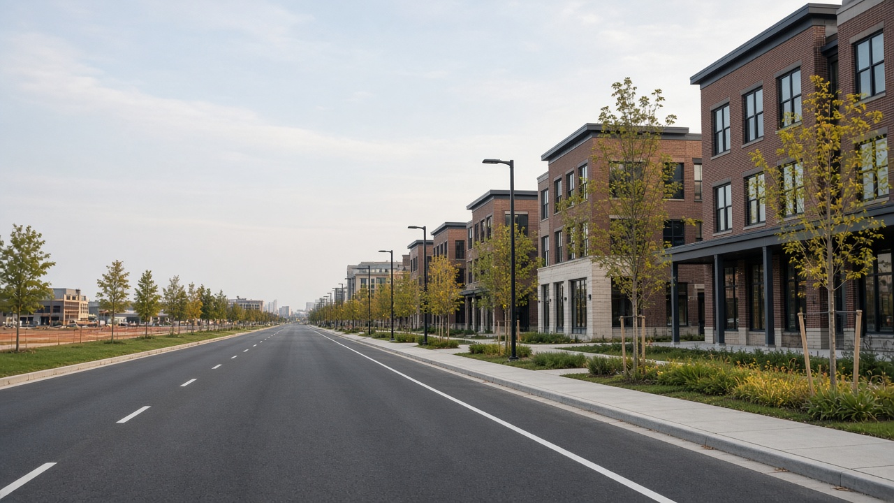 A downtown still being built in Troy.